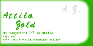 attila zold business card